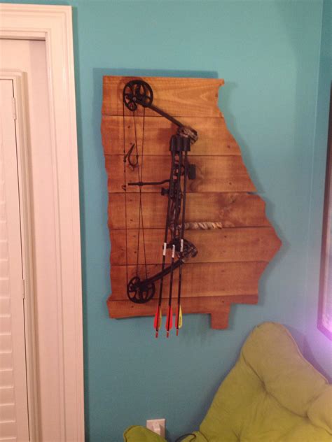 custom ga wall mount  chases compound bow bow rack manly decor bow hunting