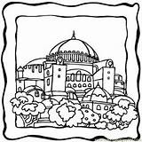 Jerusalem Coloring Pages Dome Temple Building City Colouring Wall Buildings Getdrawings Sketch Nursery School 57kb 650px Sketchite Choose Board Alphabet sketch template