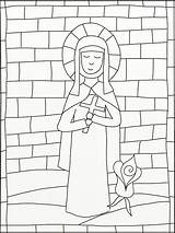 Coloring Therese St Lisieux Template Pages sketch template