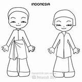 Coloring Clipart Kids Clip Petra Pages Indonesia นท จาก sketch template
