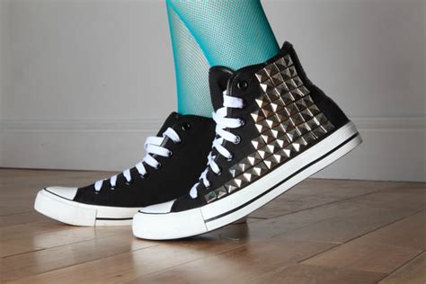 stars spikes clothing custom studded converse