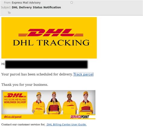 real dhl email   scam