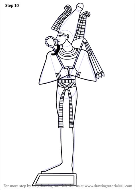 learn   draw osiris egyptian gods step  step drawing tutorials