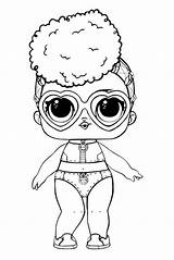 Lol Coloring Printable Dolls Pages Surprise Doll Print Heart Rip Tide sketch template