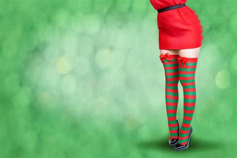 Women`s Legs In Striped Stockings On A Rope Stock Image Image Of