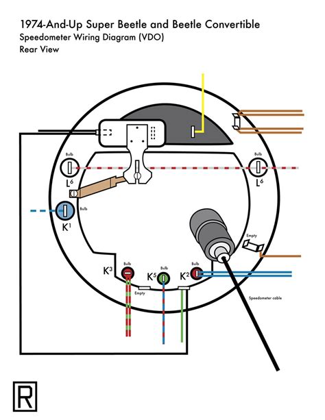 wiring diagram  speedometer  gauges   beetle