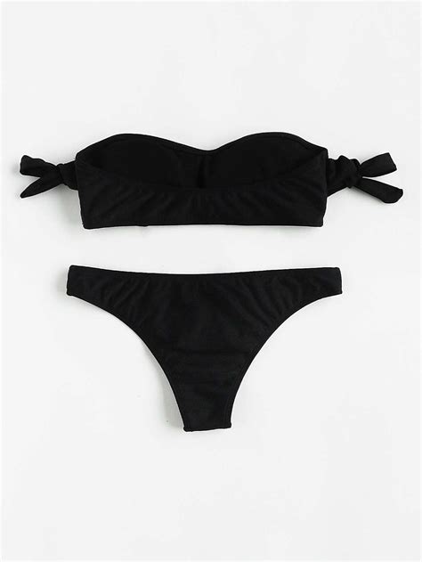 Bow Tie Bandeau Bikini Set Shein Usa 17712 Hot Sex Picture