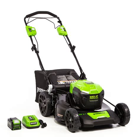 greenworks     propelled mower ah battery  quick charger included
