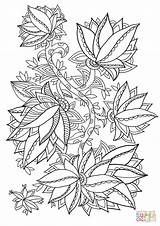 Coloring Pages Pattern Floral Printable sketch template
