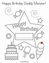 Coloring Birthday Happy 6th Daddy Today Monster Pages Twistynoodle Alien Noodle Print Twisty Built California Usa 8th Ll Worksheet Change sketch template