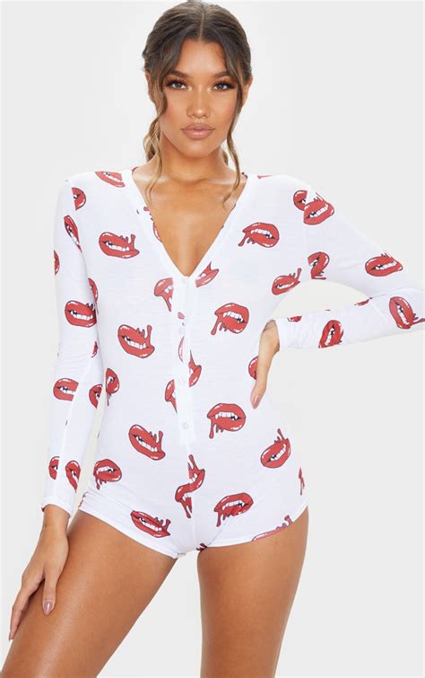 bite me pj romper nightwear and onesies prettylittlething