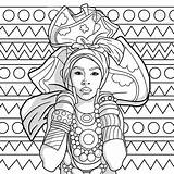 Africana Africanas Coloriage Africane Africano African Negras Donne Estampas Pinturas Mandalas Dipinti Crimi Ceramica sketch template