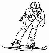 Coloring Pages Skiing Skier Clipart Color Supplies Slalom Clipground 20pages 20supplies 20coloring Sports Clip sketch template