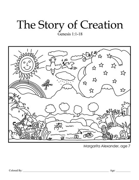 creation coloring pages