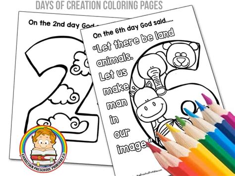 printable days  creation coloring pages  printable templates