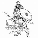 Vikings Vikingo Coloriages Colorier Attrayant Warrior Printable Ko Warriors sketch template