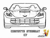 Coloring Corvette Pages 2010 Popular sketch template