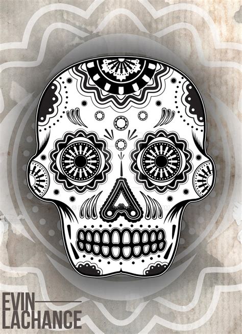 day   dead skull design  stepfriend  deviantart