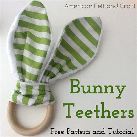 bunny ear teether tutorial  pattern handmade baby gifts