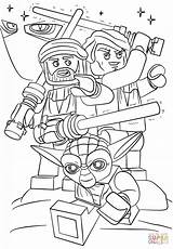 Coloring Lego Wars Star Clone Pages Printable Drawing sketch template