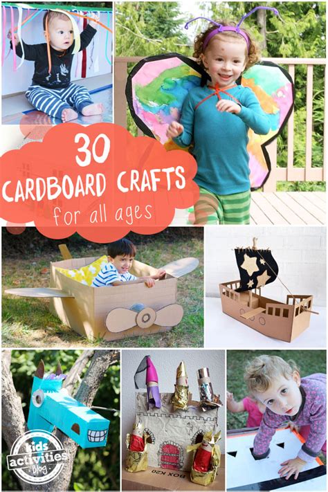 cardboard box crafts  kids   ages