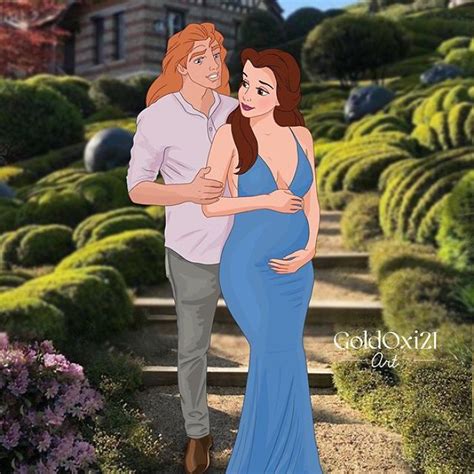 artist reimagines disney princesses  pregnant women   dad bodies   princes