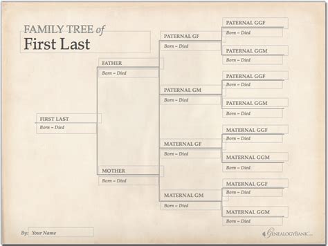 family tree template finder  printable genealogy charts