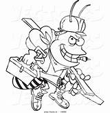 Man Coloring Pages Tools Hatchet Bee Drawing Construction Cartoon Worker Clipart Clipartpanda Getdrawings Urgent Doctor Vector Color Carrying Getcolorings Outline sketch template