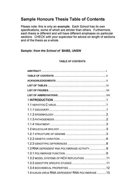 table  contents templates  examples template lab