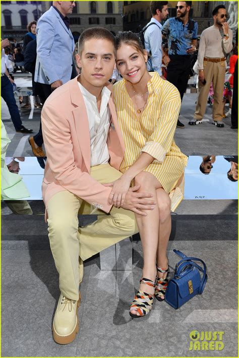 dylan sprouse and barbara palvin couple up for salvatore ferragamo show