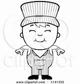 Train Engineer Clipart Boy Happy Coloring Cartoon Thoman Cory Outlined Vector sketch template