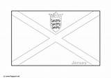 Jersey Coloring Flag sketch template