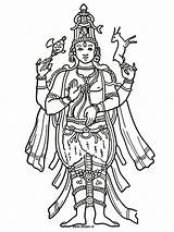 Shiva Vishnu Coloriage Designlooter Inde sketch template
