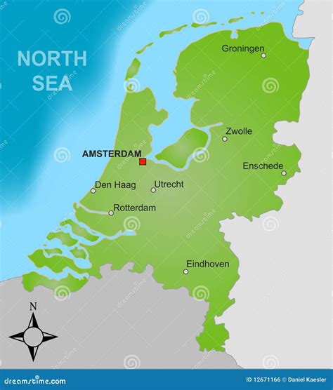 kaart van nederland royalty vrije stock afbeelding afbeelding