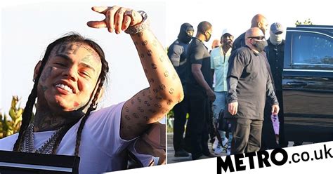 tekashi 6ix9ine heads out for lunch with akon and huge security team