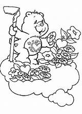 Bear Flowers Coloring Care Pages Tenderheart Color Print Bears Hellokids Tv sketch template