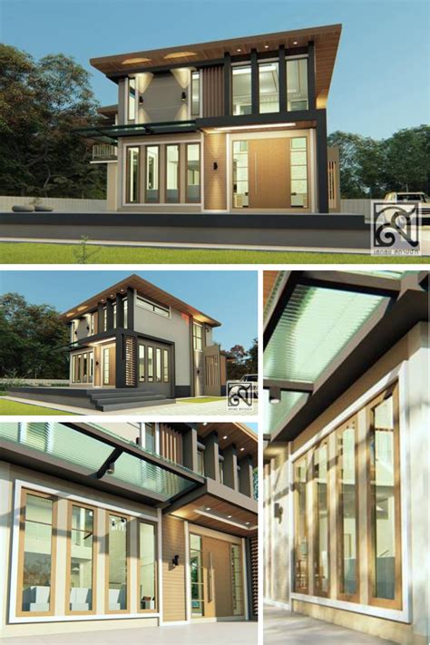 stunning double storey house   bedrooms double storey house modern exterior house