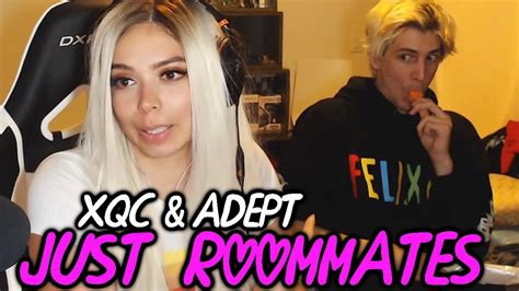 roommates xqc  adept  moments    year youtube