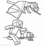 Minecraft Xcolorings Wolf sketch template