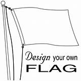 Flag Blank Template Clip Castle Clipart Crafts sketch template