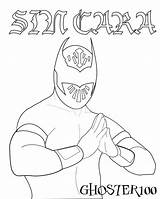 Pages Mask Coloring Rey Mysterio Wwe Getcolorings sketch template