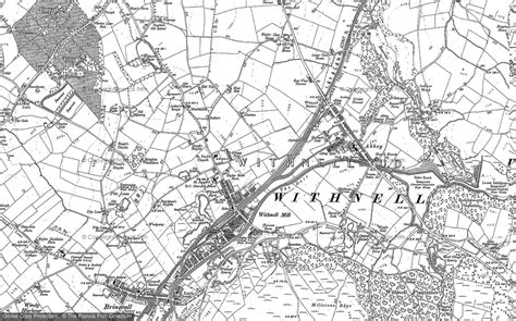 historic ordnance survey map  withnell fold