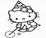 Kitty Coloring Pages Hello Magician Printable sketch template