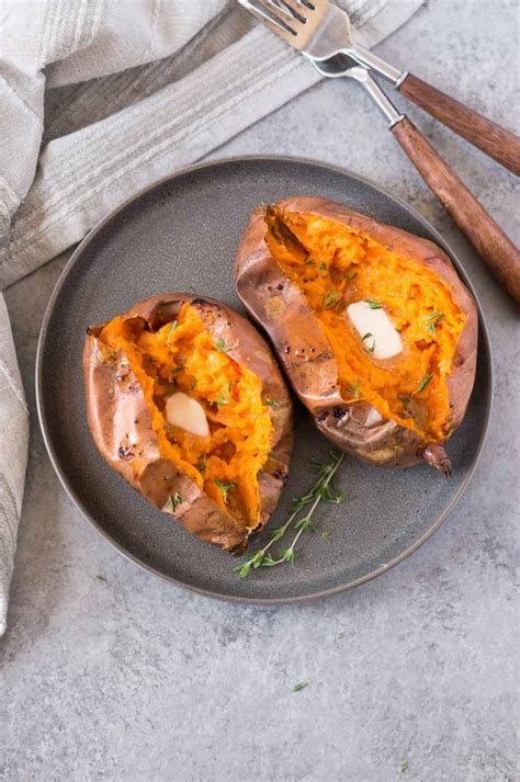 Baked Sweet Potatoes Best And Quickest Way Delicious Meets Healthy