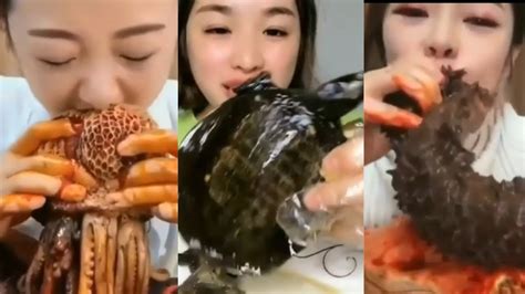 Seafood Mukbang Asmr Rare Weird Chinese Seafoods Compilation 3 Youtube