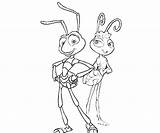 Life Coloring Bug Pages Bugs Flik Atta Character Standing Popular Xcolorings sketch template