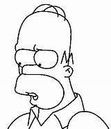 Coloring Homer Pages Simpsons sketch template