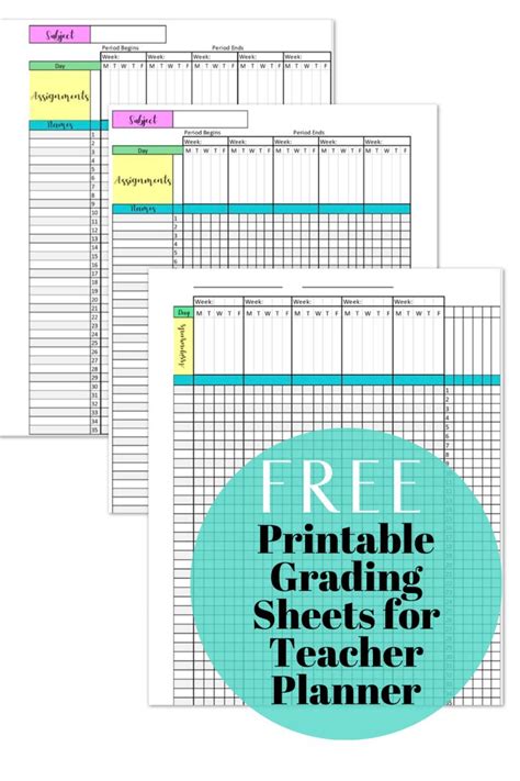 printable grading sheets  classroom printables teacher