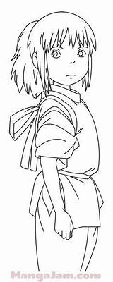 Chihiro Spirited Ghibli Ogino Haku Mangajam Viagem Colorear Desenho Lovable Advices sketch template