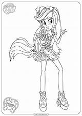 Coloring Equestria Pages Girls Little Pony Rainbow Applejack Mlp Rocks sketch template